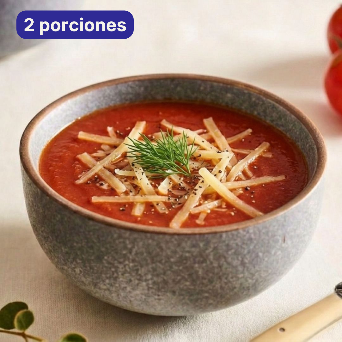 Sopa de tomates asados