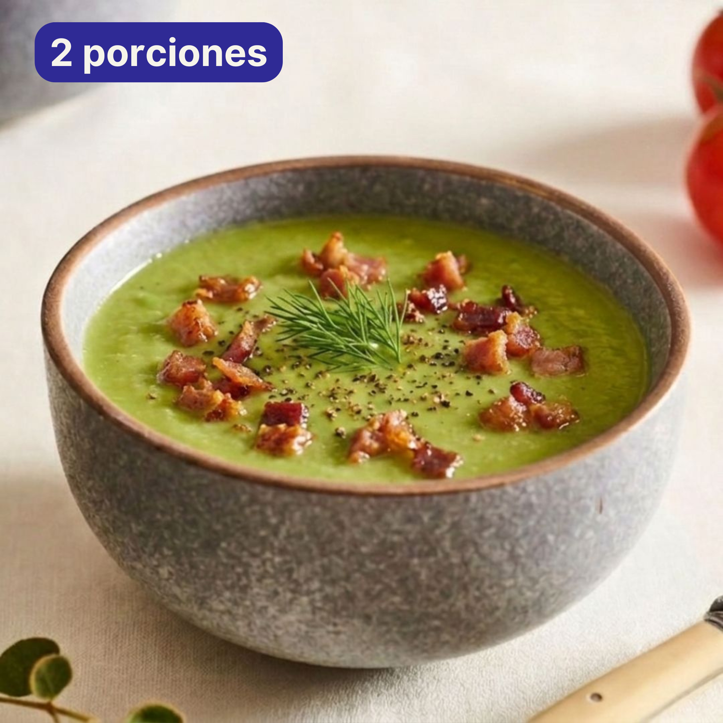 Sopa de arvejas con jamón serrano