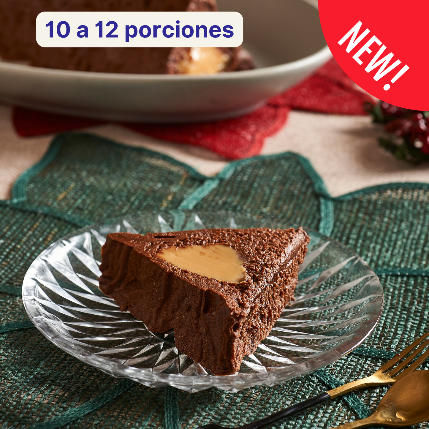 Bomba de Chocolate Manjar (Triángulo de mousse de chocolate rellena de manjar casero)