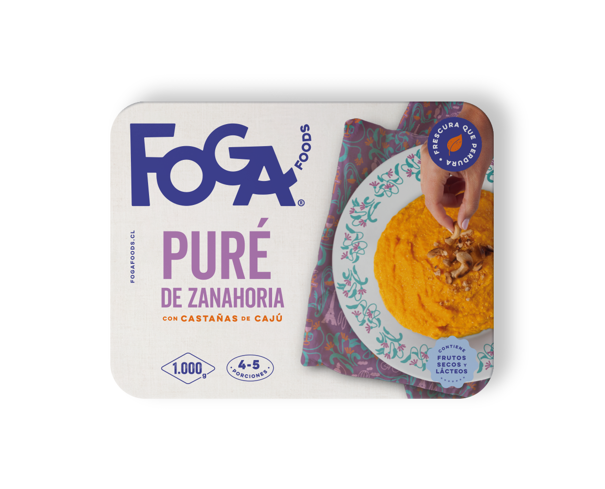 Puré de zanahorias con castañas de cajú