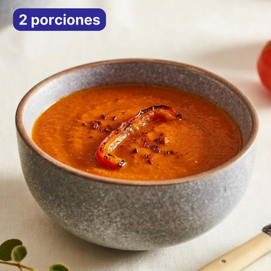 Sopa de pimentones asados