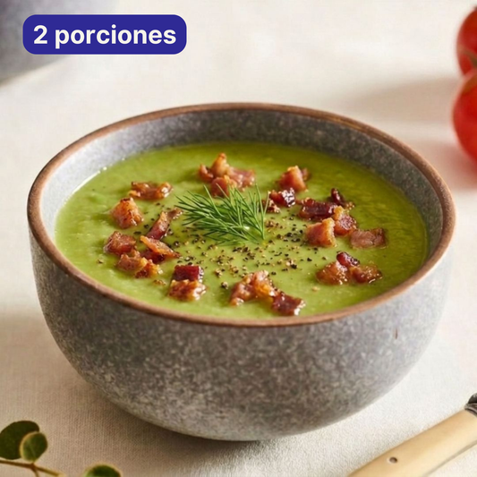 Sopa de arvejas con jamón serrano