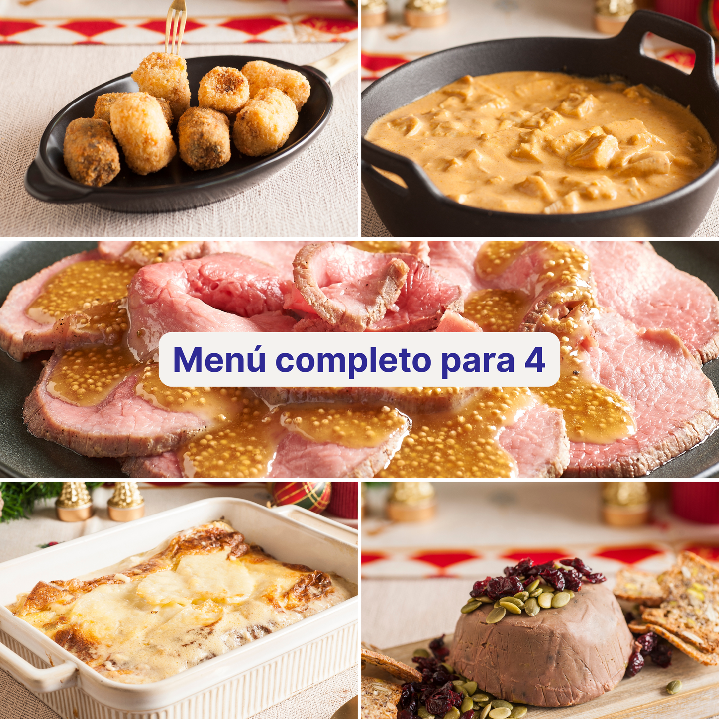 Menú completo para 4 personas
