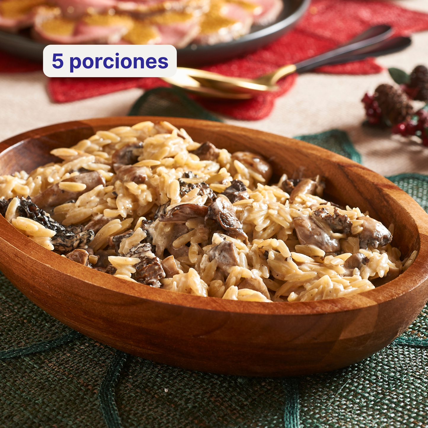 Risotto de orzo, setas y morchellas
