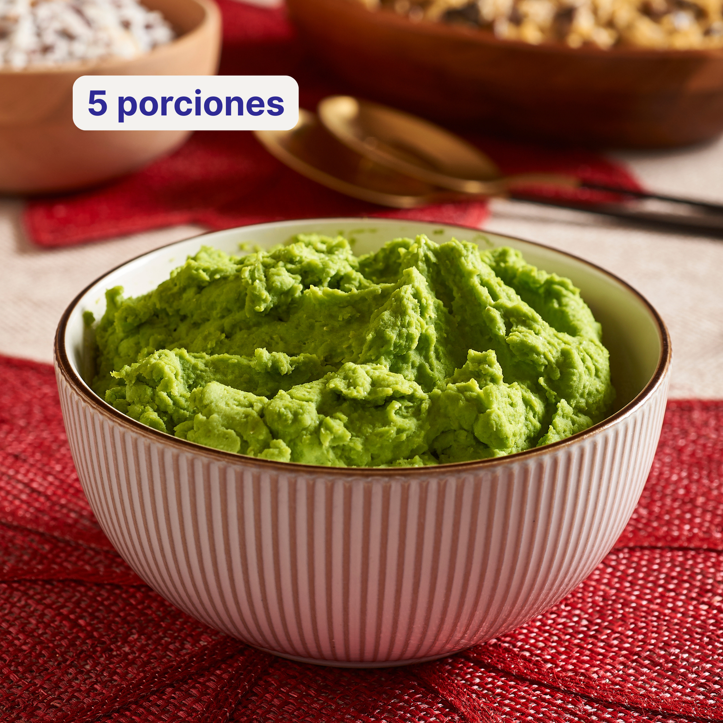 Puré de arvejas y menta