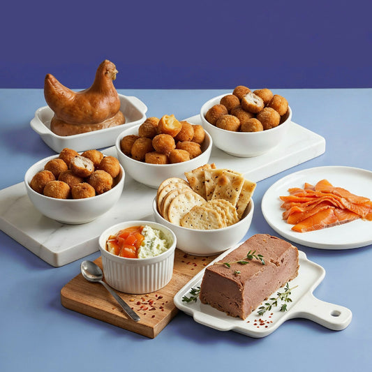 Aperitivos y gallina de manjar - Día del Padre